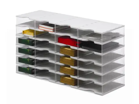 postsorteerbox,24vakken,m. antislipvoeten,Tafelopstelling