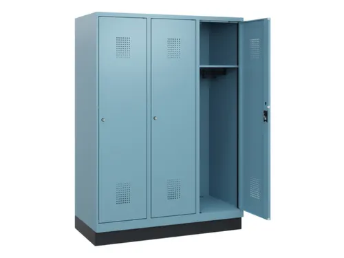 schoollocker,HxBxD 1630x1200x500mm,3vak,vak B 400mm,cil.-slot,sokkel