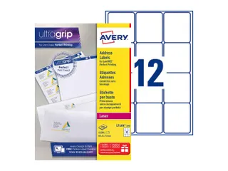 Adresetiket Avery QuickPeel L7164-100 63.5x72mm Wit 1200 stuks - 1