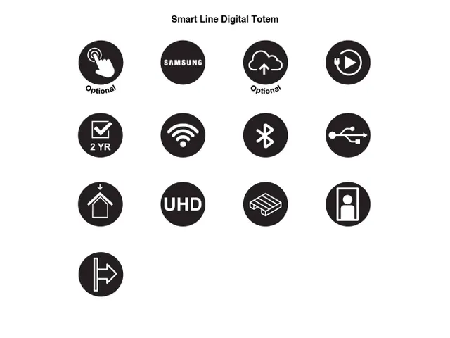 Digitale Totem Smart Line Display Wit met 43 inch Samsung scherm