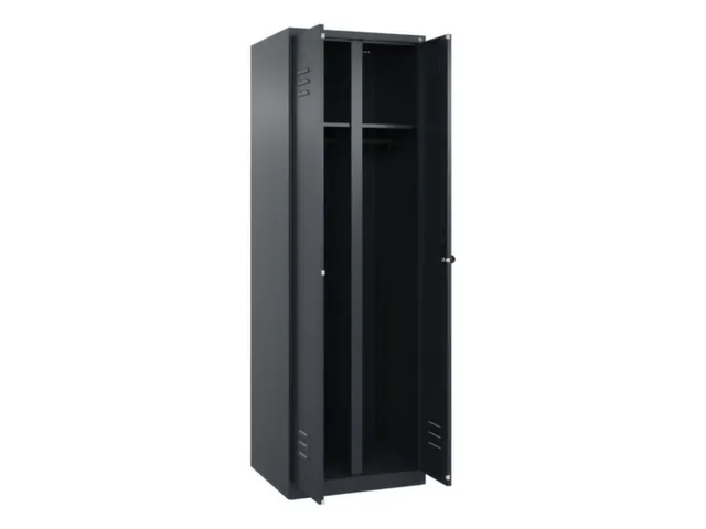 armoire vestiaire noir et blanc HxlxP 1850x600x500mm 2compart.