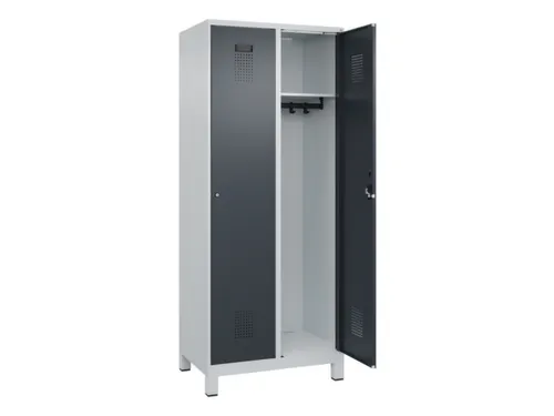 locker,HxBxD 1950x800x500mm,2vak,vak B 400mm,cil.-slot,voeten