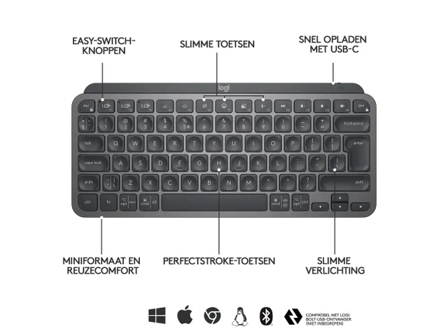 MX Keys Mini Toetsenbord AZERTY FR Bluetooth