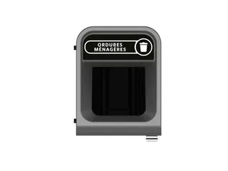 Configure Recyclingstation Ordures Menageres 57 Liter Antraciet Zwart - 2