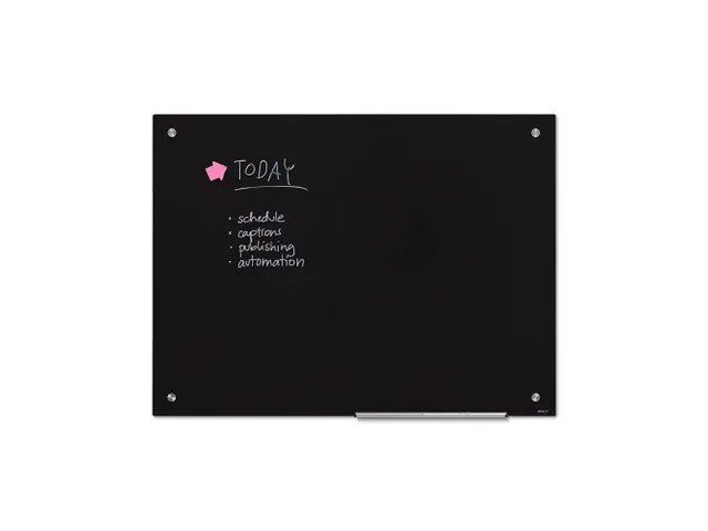 Scritto Glasbord Zwart 90x120 cm met stift