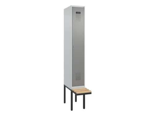 locker met bank,voor scheiding van kleding,HxBxD 2120x300x815mm,1vak