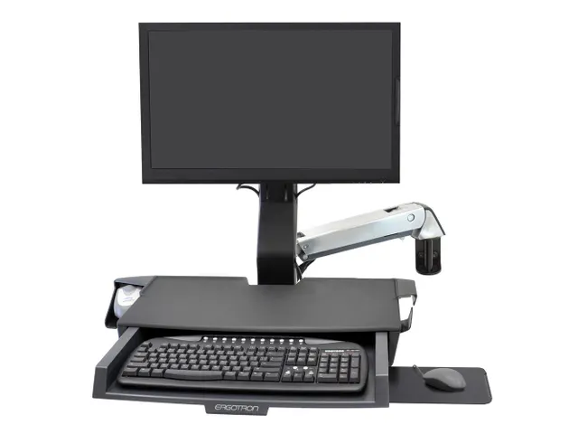 Ergotron Zit Sta Werkplek Muur Styleview Grijs