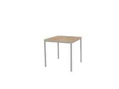 Domino Basic Tafel Vaste Hoogte 80x80 honey castello 25mm alu 4-poots
