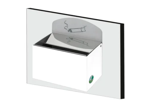 Wandasbak 125x 200x 125mm Achterwand Verzinkt Plaatstaal Wit