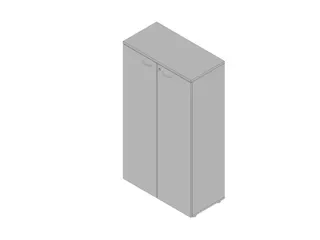 Kantoorkast,3Xhouten Vloer,4Ordnerhoogte,Romp Aluminium,Front Grijs - 1