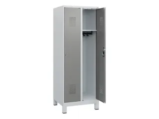 schoollocker,HxBxD 1630x600x500mm,2vak,vak B 300mm,cil.-slot,voeten - 1