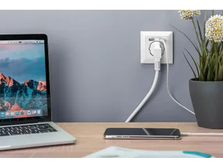 Veiligheidsstopcontact voor inbouwmontage met 2 USB-poorten - 2