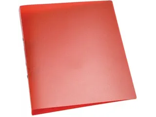 Ringmap A4 2 Ringen 25mm Transparant Rood - 1
