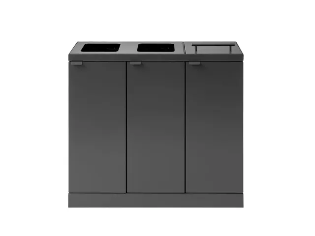 Bica Basic 887 Afvalscheidingsunit 3x45 liter Antraciet