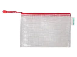 Opbergtas Tarifold met rits 235x165mm PVC rood