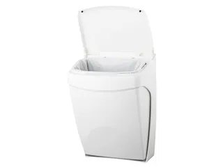 Afvalbak Kunststof 20 Liter Met Kniebediening Wit - 4