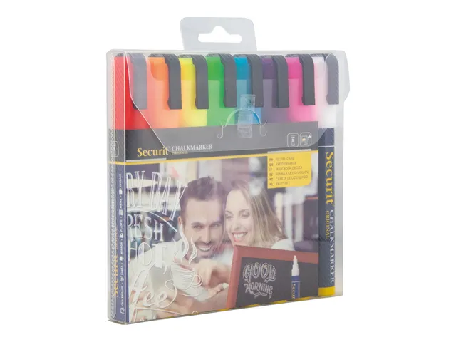 Krijtstift Securit Sma-510 Schuin Assorti 2-6mm Blister à 8st