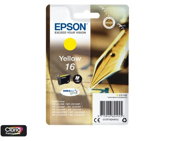 Inktcartridge Epson 16 T1624 Geel C13T16244012
