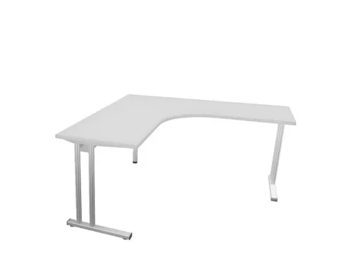 bureau in vrije vorm,HxBxD 740x1600x1600mm,vrije vorm,MP-lichtgrijs