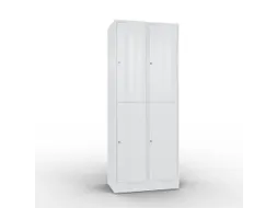 lockerkast cil.slot 1950x770x540mm 2x2 vakken RAL7035 front RAL7035