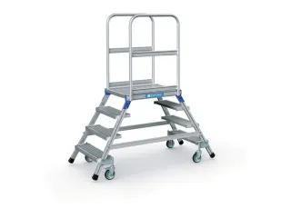 Bordestrap Aluminium Bordes 960x 600x 800mm 2x4treden Rooster - 4