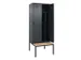 armoire vestiaire avec banc noir et blanc,HxlxP 2120x800x815mm