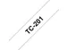 Ruban de lettrage Brother P-Touch TC-201 standard 12mm noir sur blanc
