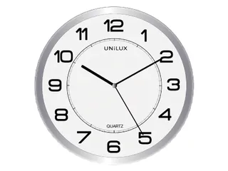 Wandklok Unilux Magnet Ø30,5cm lichtgrijs/wit cijfers - 1