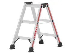 escabeau industriel double face 2x3marches Hauteur 0 19m lisse L 0 78m