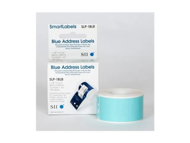 Seiko SLP-1BLB adresetiketten blauw 28x89 mm