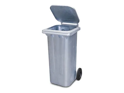 container,120l,HxBxD 920x475x565mm,deksel staal,romp vuurverzinkt