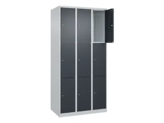 lockerkast,HxBxD 1850x900x500mm,3x3vakken,vak B 300mm,cil.-slot - 1