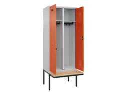 locker met bank,voor scheiding van kleding,HxBxD 2120x800x815mm,2vak