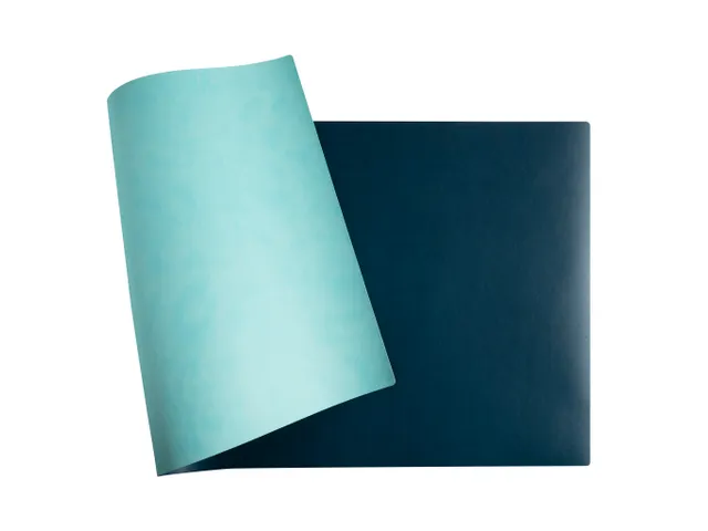 Onderlegger PU 43x90 cm tropisch/cyaan