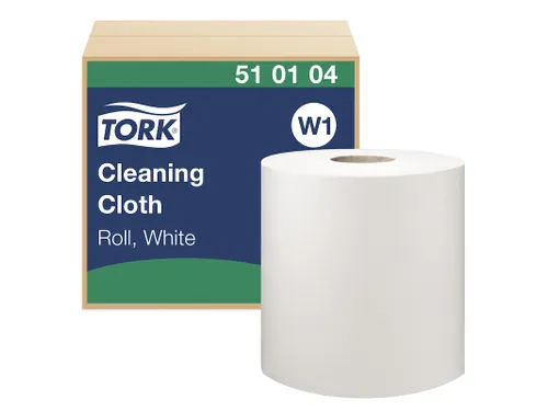 Reinigingsdoek Tork W1 herbruikbaar nonwoven 1000 vel wit 510104