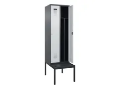 locker met bank,voor scheiding van kleding,HxBxD 2120x600x815mm,2vak