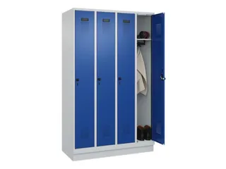 locker,HxBxD 1950x1200x500mm,4vak,vak B 300mm,draaigrendel,sokkel - 1