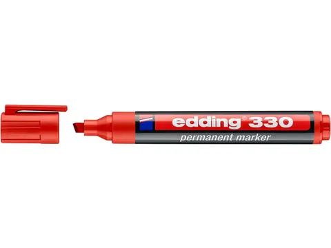 Viltstift edding 330 schuin 1.5-5mm rood