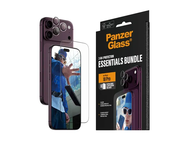 PanzerGlass 2-in-1 Essentials Bundle iPhone 18 Pro Max, Apple - iPh