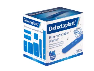 Waterafstotende blauwe pleister Detectaplast 19x72mm 100 stuks - 4