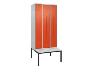 Z-garderobekast,HxBxD 2120x900x815mm,6vak,vak B 300mm,cil.-slot - 1