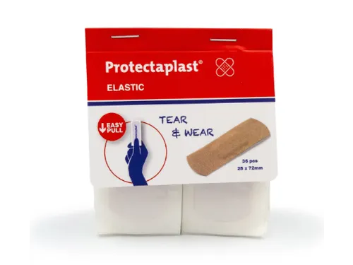 Tear & Wear Elastic Easy-Pull Pleisters 25x72mm 5 x 36 stuks