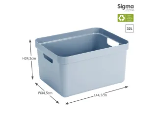 Sigma Home opbergbox 32L blauw - 44,5x34,5x24,3cm - 2