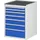 ladekast 825x580x650mm 7laden cilinderslot RAL7035 RAL5010 metaal