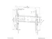 Neomounts LEVEL-750 WL35-750BL18 Support mural inclinable robuste pour