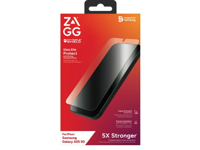 InvisibleShield Glass Elite, Samsung, A55 5G, Antibacterieel, Schokbes
