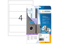Herma 10160 Rugetiket breed 192x59mm Verwijderbaar Wit 100 stuks