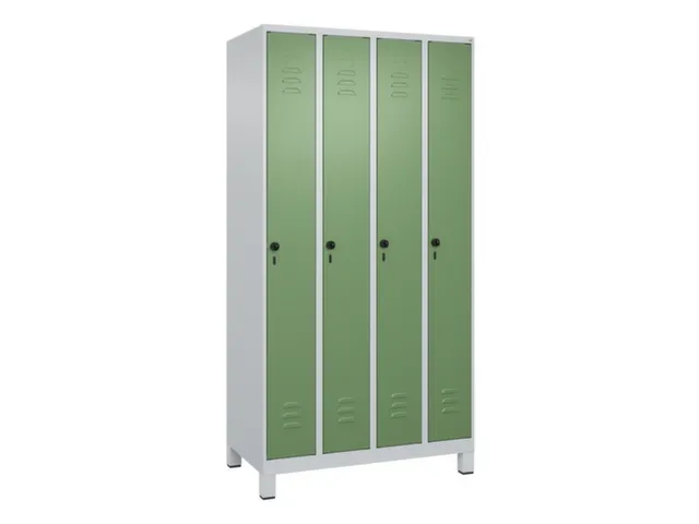 locker,HxBxD 1950x1000x500mm,4vak,vak B 250mm,draaigrendel,voeten