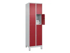 lockerkast,HxBxD 1950x600x500mm,2x4vakken,vak B 300mm,cil.-slot,voeten