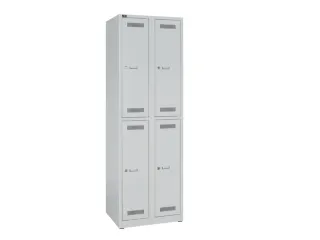 Dubbeldekse garderobekast,HxBxD 1850x600x500mm,2x2vak.,vak B 300mm - 2